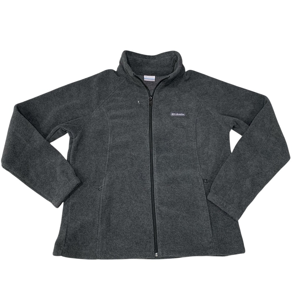 Columbia Women's XL Gray Fleece Full Zip Jacket Lightweight Outdoor New